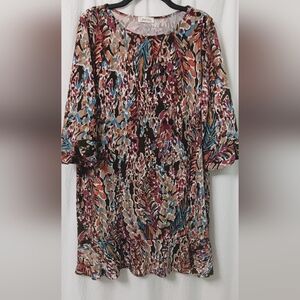 Beeson River Multicolor Floral Print Dress Size 1X